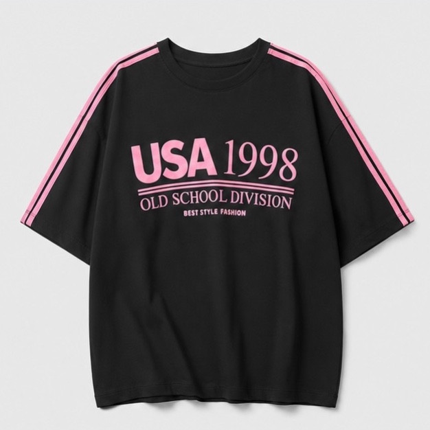 تیشرت باکسی طرح USA 1998