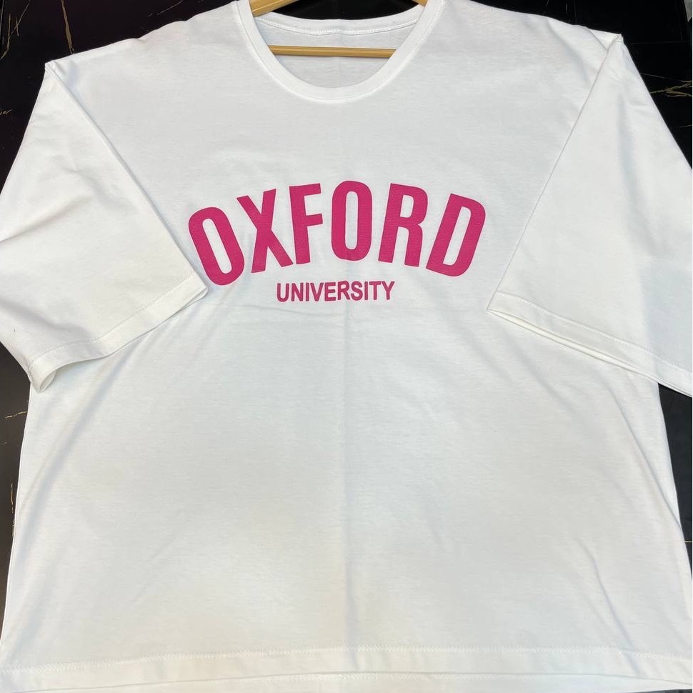 تیشرت باکسی سوپرپنبه طرح OXFORD
