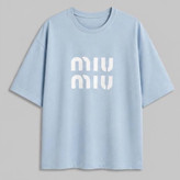 تیشرت زنانه باکسی طرح MIU MIU ترند