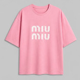 تیشرت زنانه باکسی طرح MIU MIU ترند