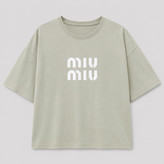 تیشرت زنانه باکسی طرح MIU MIU ترند