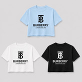 کراپ تیشرت طرح BURBERRY جنس پنبه