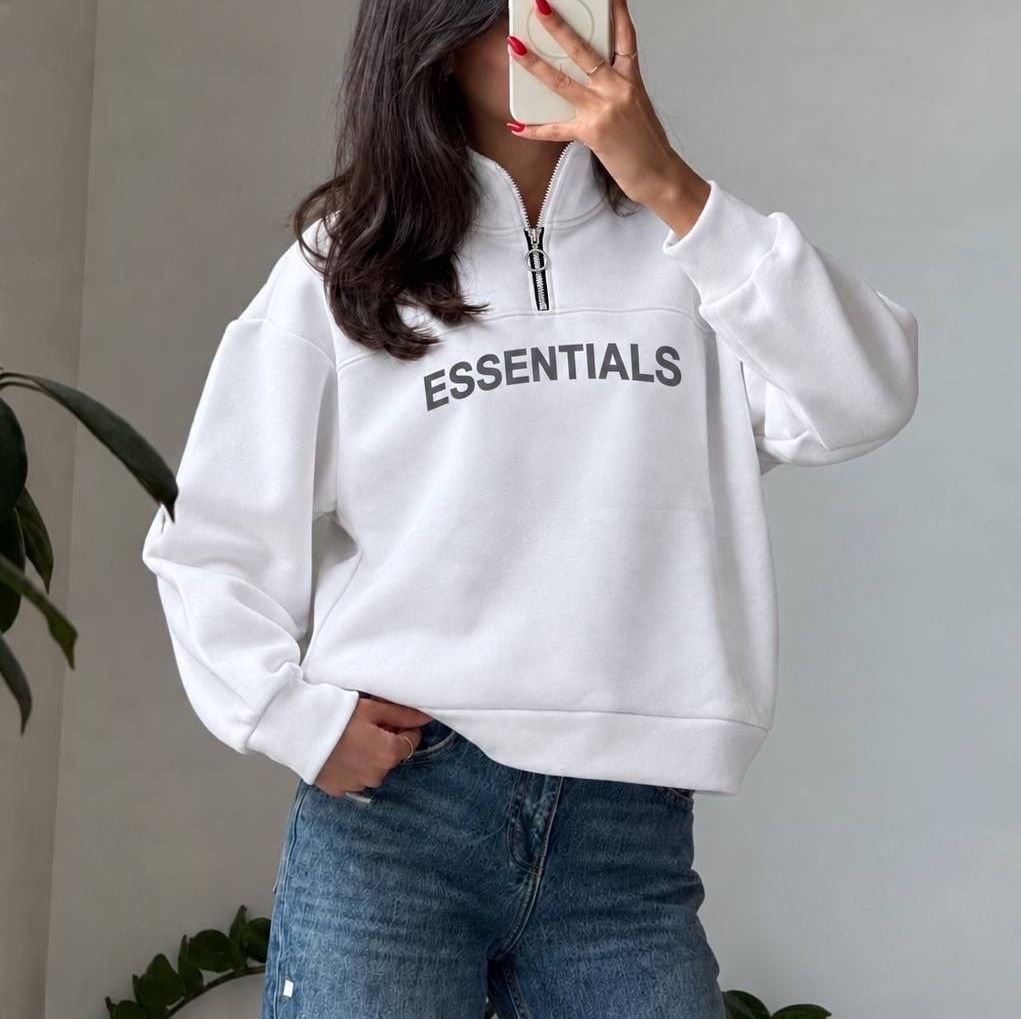 دورس نیم زیپ خار خورده طرح ESSENTIAL